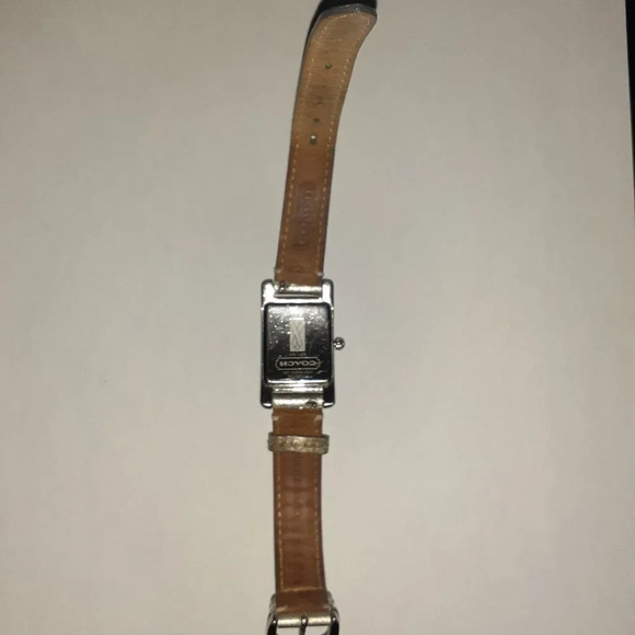 COACH-Lexington-Breast Cancer Awareness-Silver Leather Band Watch-Excellent - Picture 5 of 11